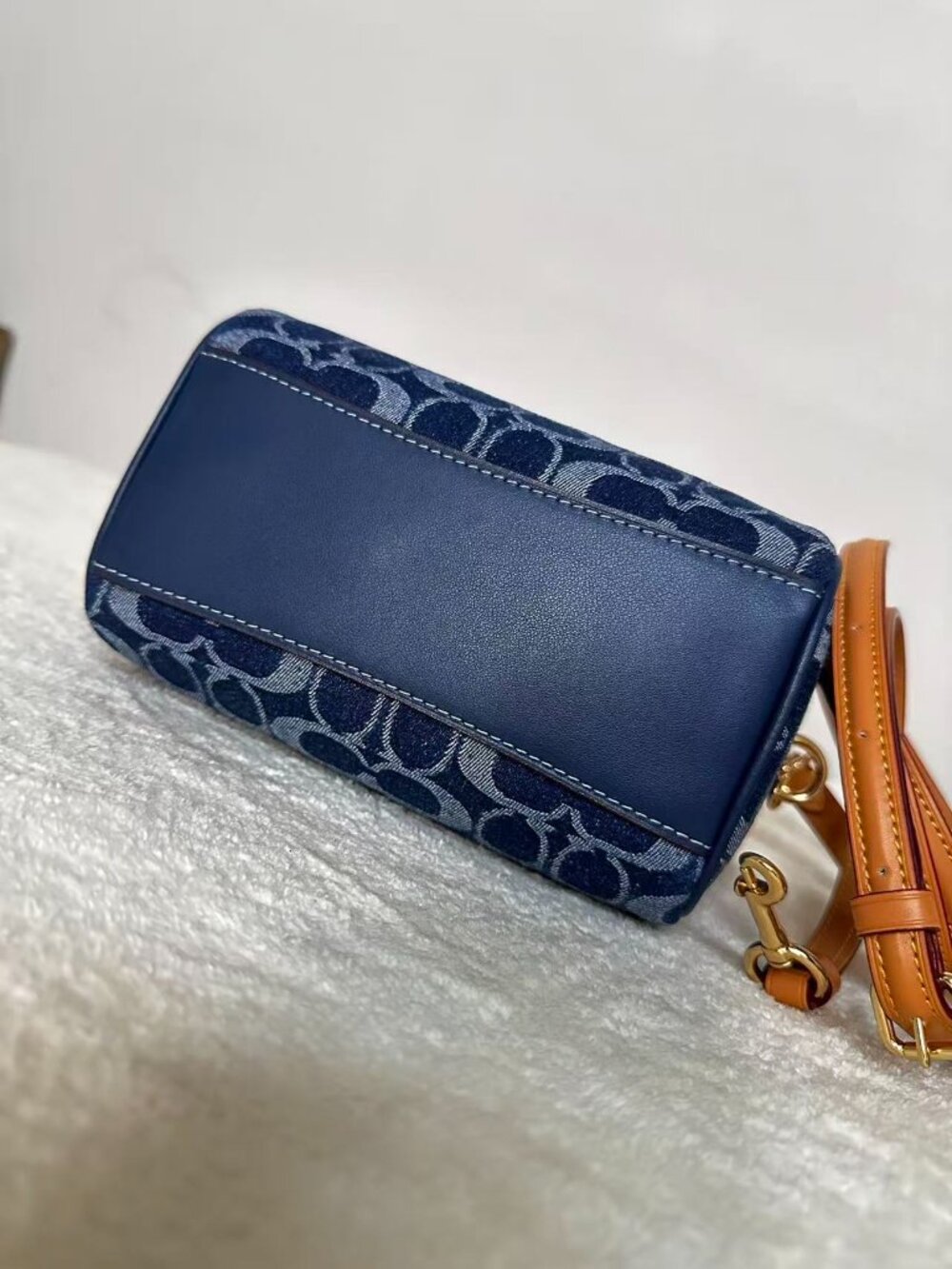 Coach Rowan Satchel Bag In Signature Denim Canvas NWT CY699 - Picture 8 of 8